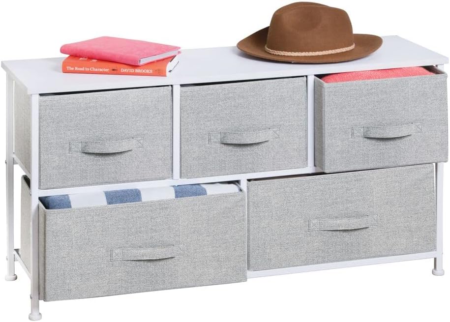 Gray 5 Drawer Fabric Dresser D964284
