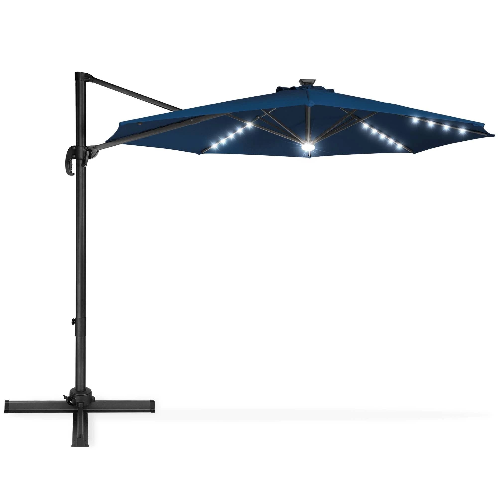 Navy Blue Cantilever Offset Patio Umbrella C641