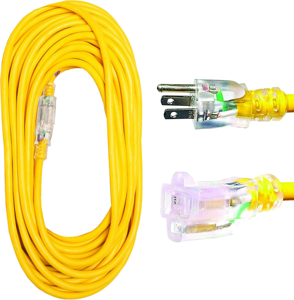 Yellow 25 Ft Heavy Duty Outdoor Extension Cord U610870