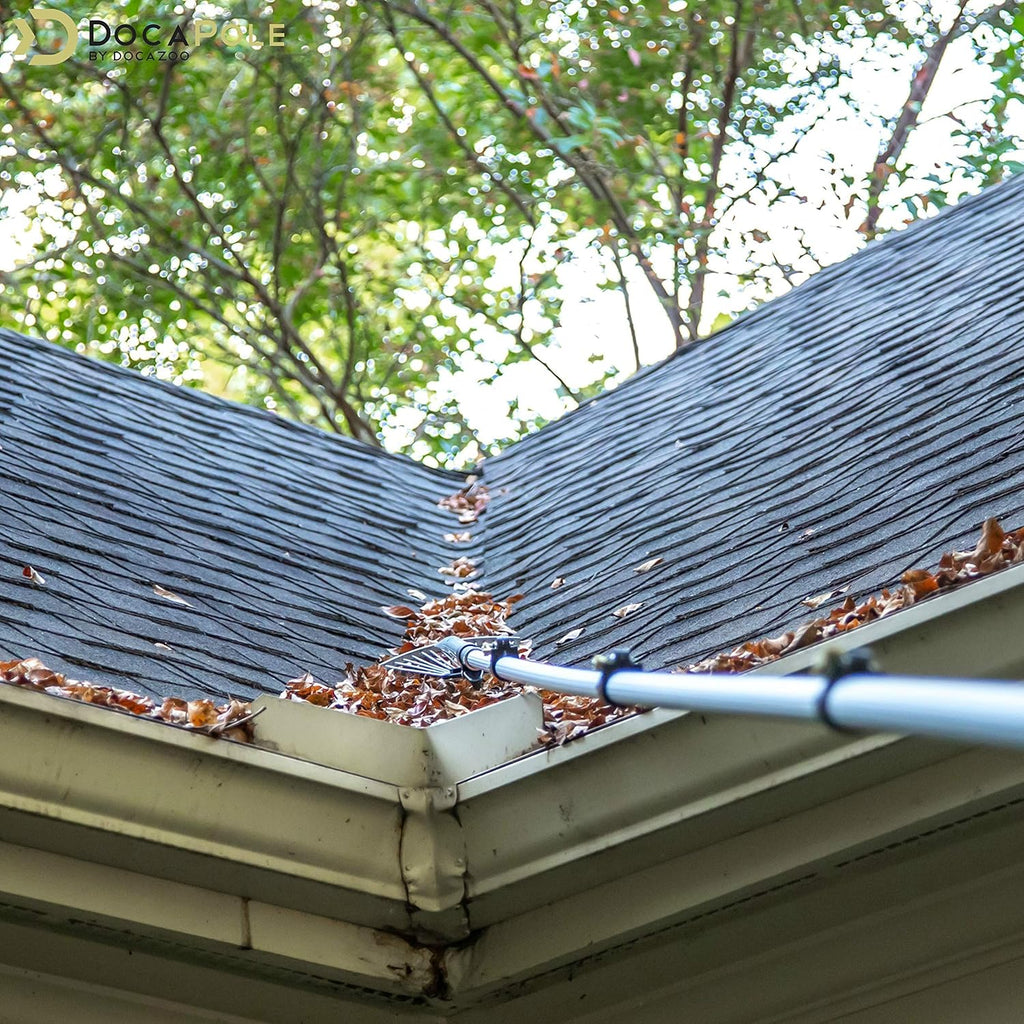 6 to 24 foot Telescopic Roof and Yard Rake Extension Pole V436
