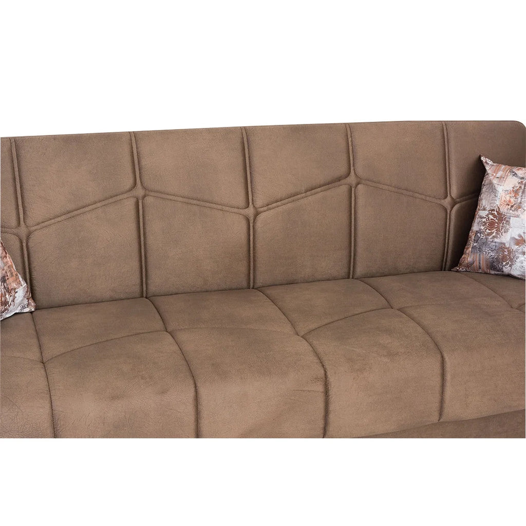 Light Brown Fabric Sofa Bed H8062