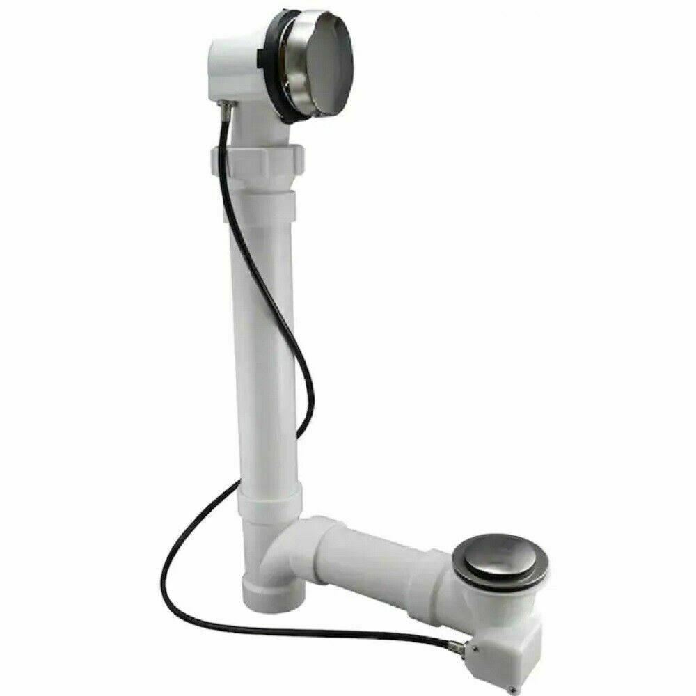 Brushed Nickel Bath Drain Kit with Cable Stopper W526251