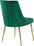 Velvet Dining Side Chair Set of 2 Green Gold Y9151