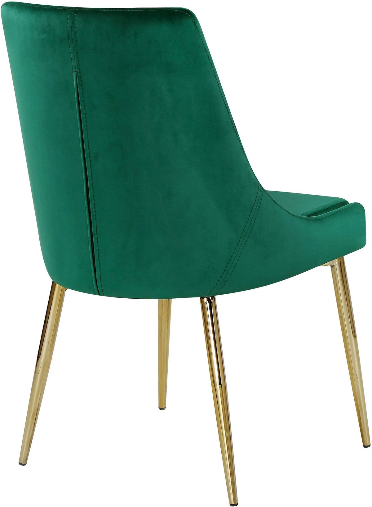 Velvet Dining Side Chair Set of 2 Green Gold Y9151