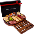 Acacia Wood Charcuterie Board with Serving Tray, Oval, Pack of 2 L33070