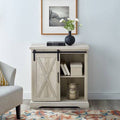 White Oak Sliding Barn Door Accent Cabinet C551475