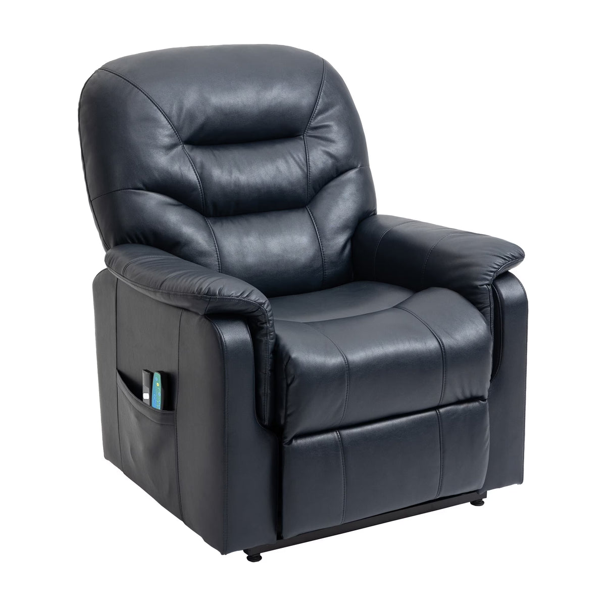 Blue Faux Leather Power Lift Recliner Chair M8303