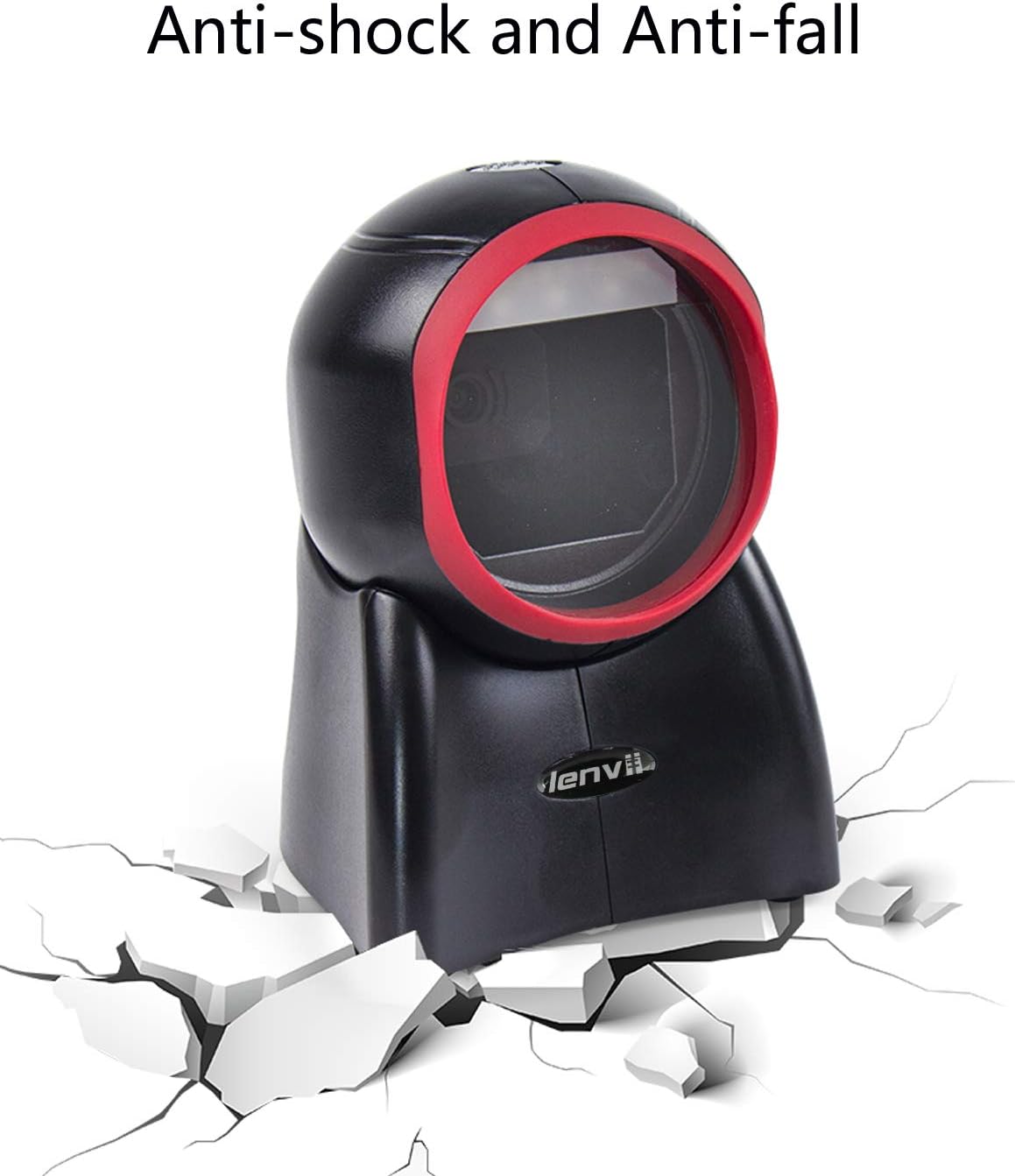 2D Barcode Scanner Desktop USB Wired Omni-Directional Hands-Free Automatic Barcode Reader Support 1D and QR-Code Pack of 2 K9826