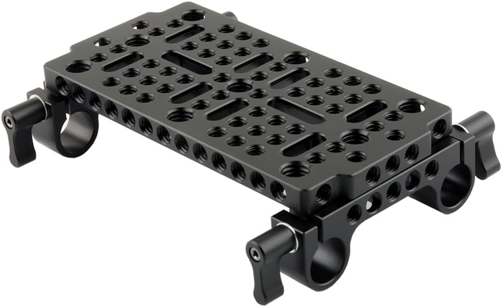 Camera Cheese Plate Base Plate Tripod Mount with 15mm Railblocks Pack of 2 M858