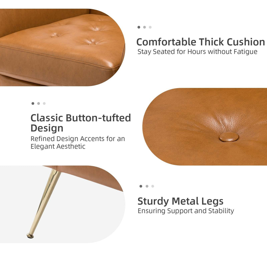 Upholstered Arm Chair with Button-Tufted Back D94707