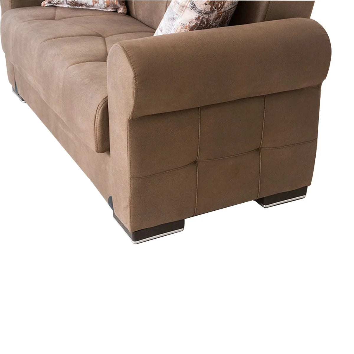 Light Brown Fabric Sofa Bed H8062
