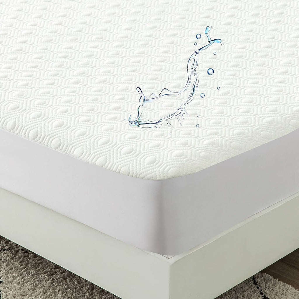Waterproof Cooling Bamboo Fitted Mattress Protector V4299