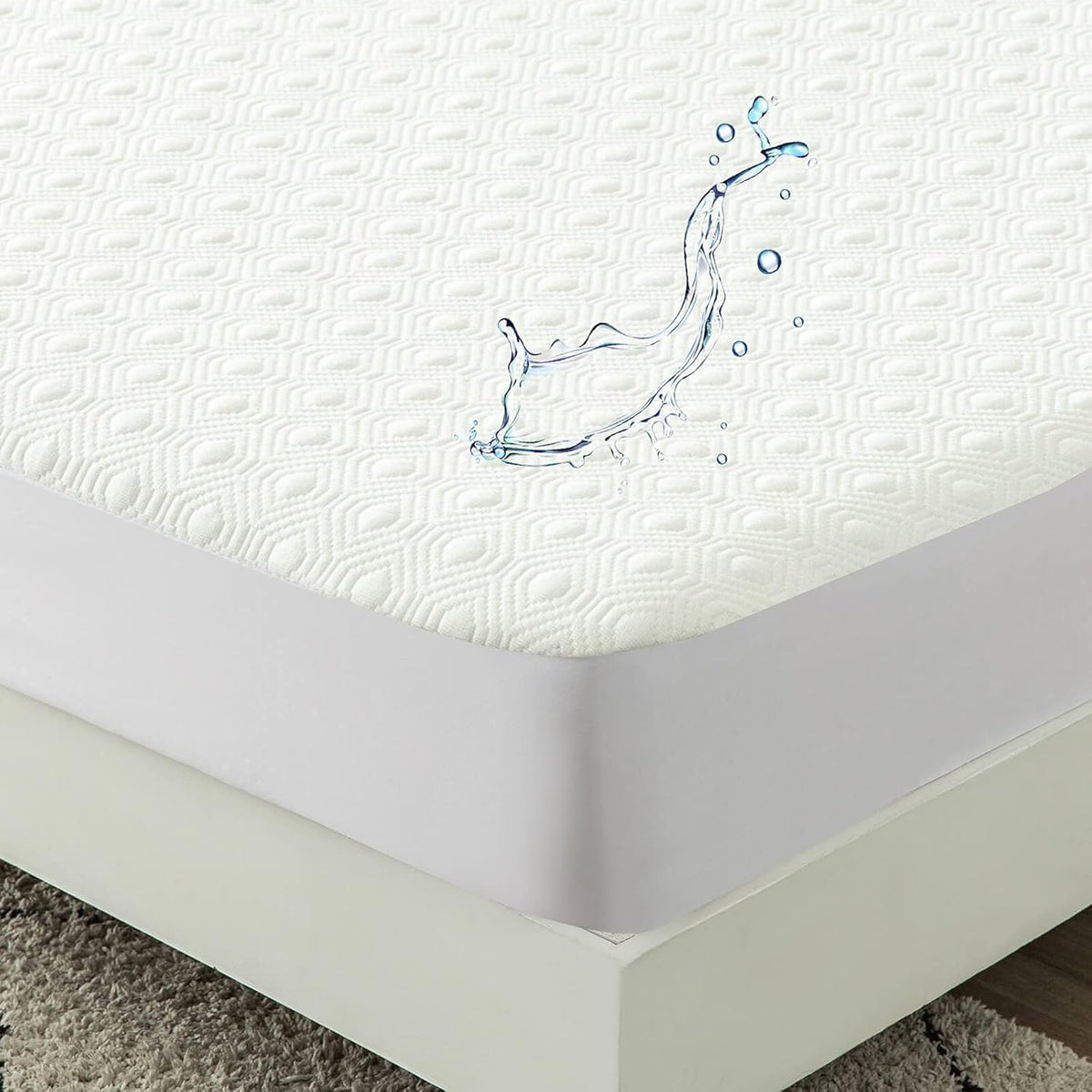 Waterproof Cooling Bamboo Fitted Mattress Protector V4299