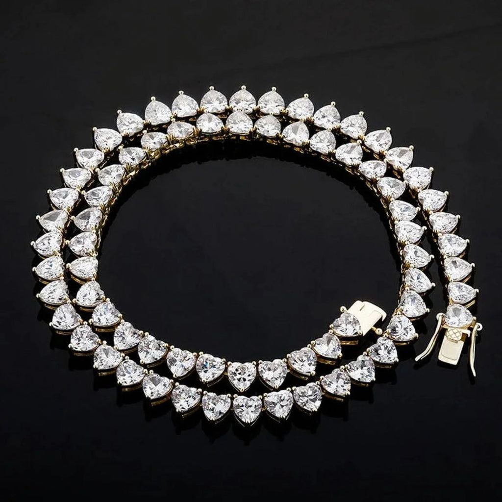 14K Yellow Gold Tennis Necklace V39984