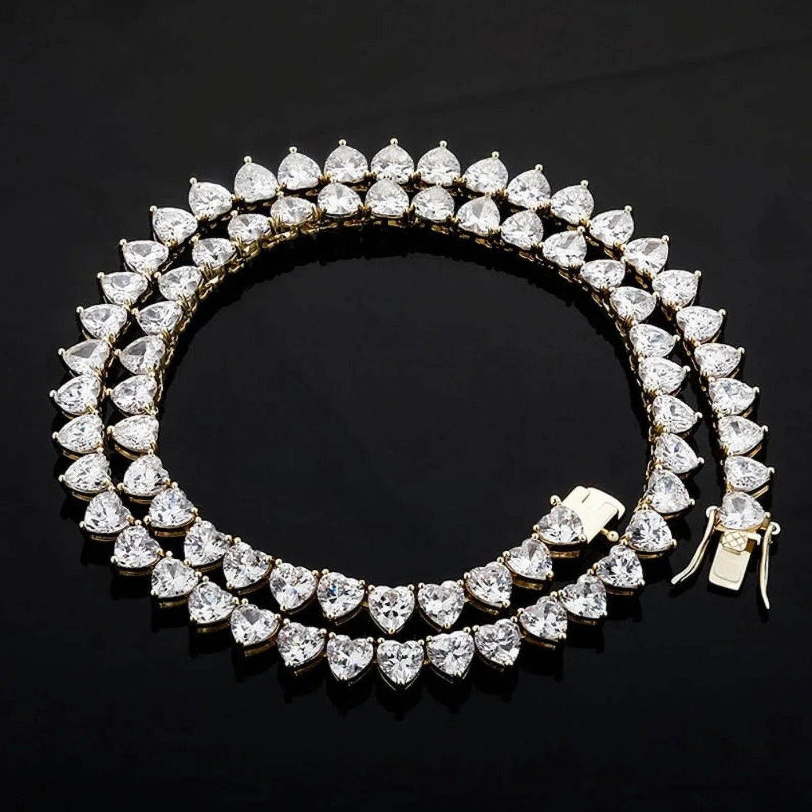 14K Yellow Gold Tennis Necklace V39984