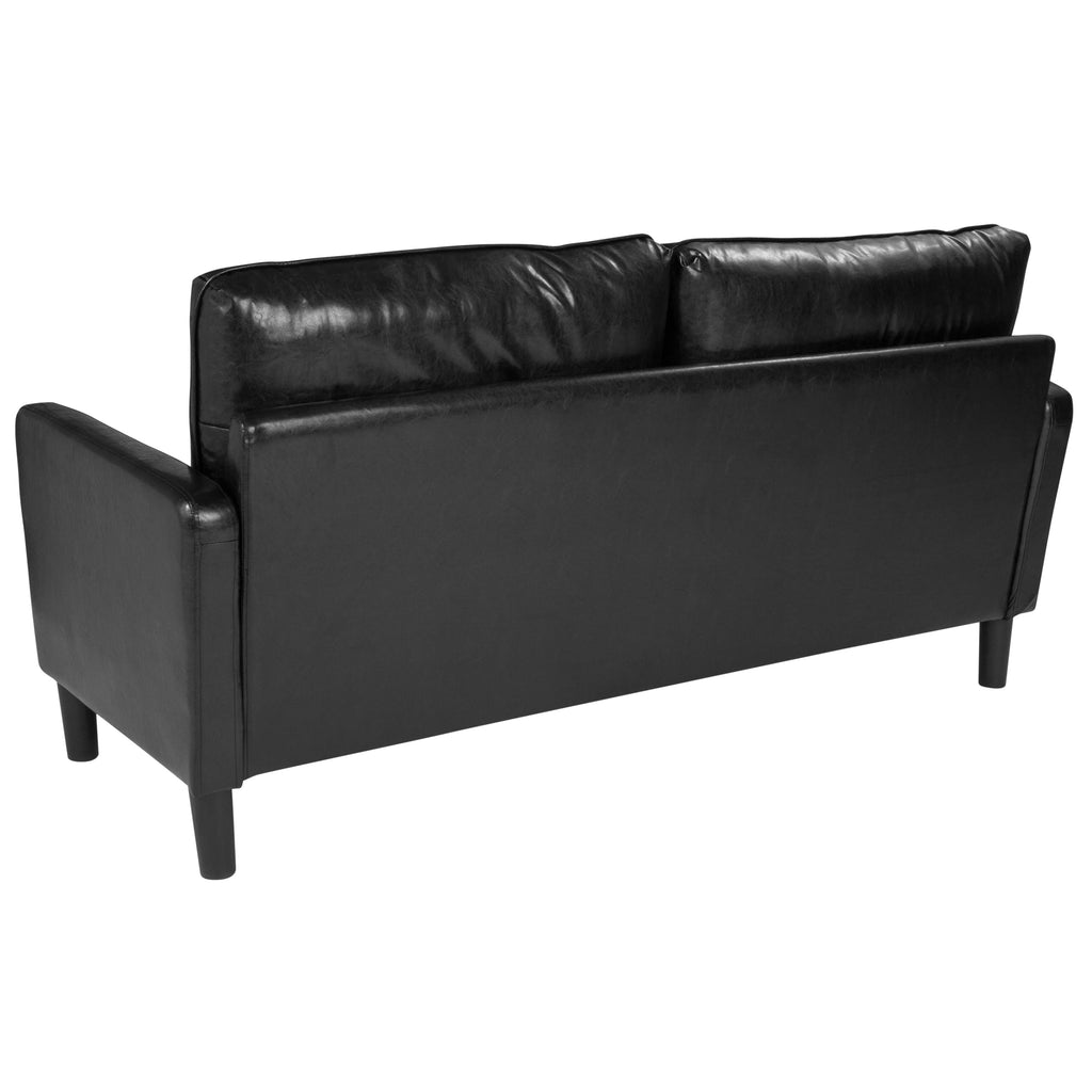 Black LeatherSoft Upholstered Sofa R32922