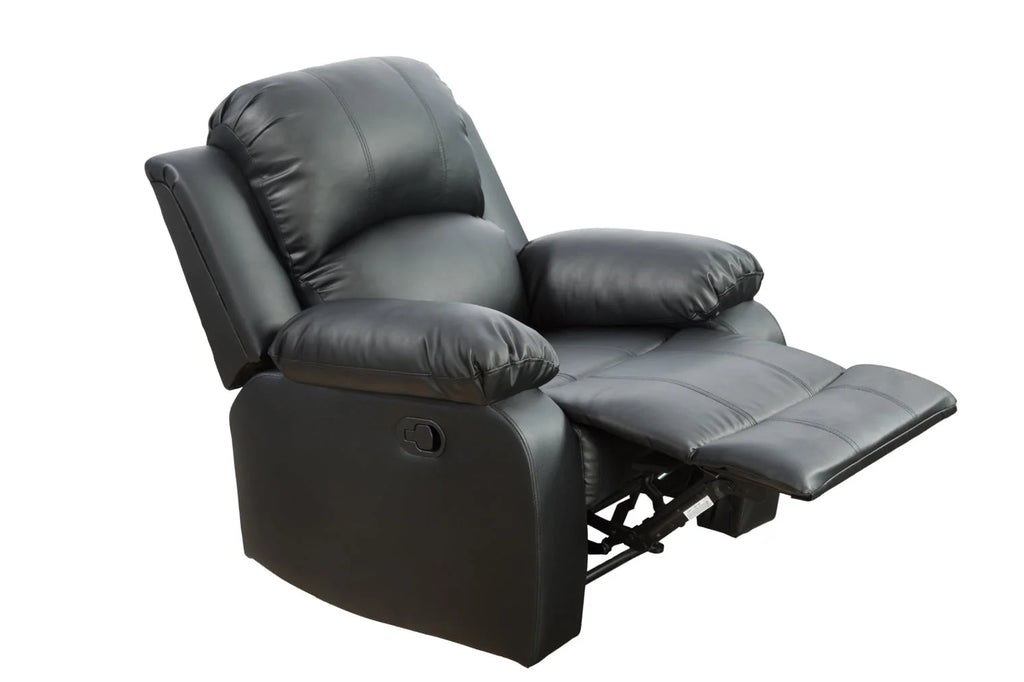 Black Reclining Sofa Set with Recliner Chair K3321