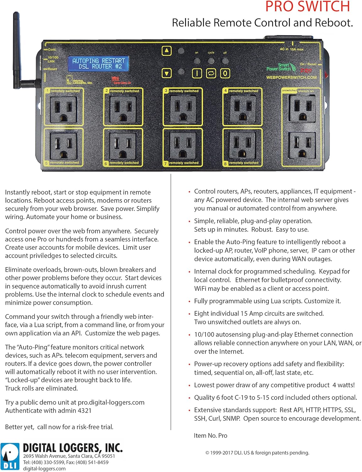 Web Power Switch Pro Model F82597
