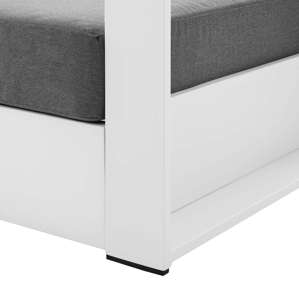 White Powder-Coated Aluminum Armchair E9552