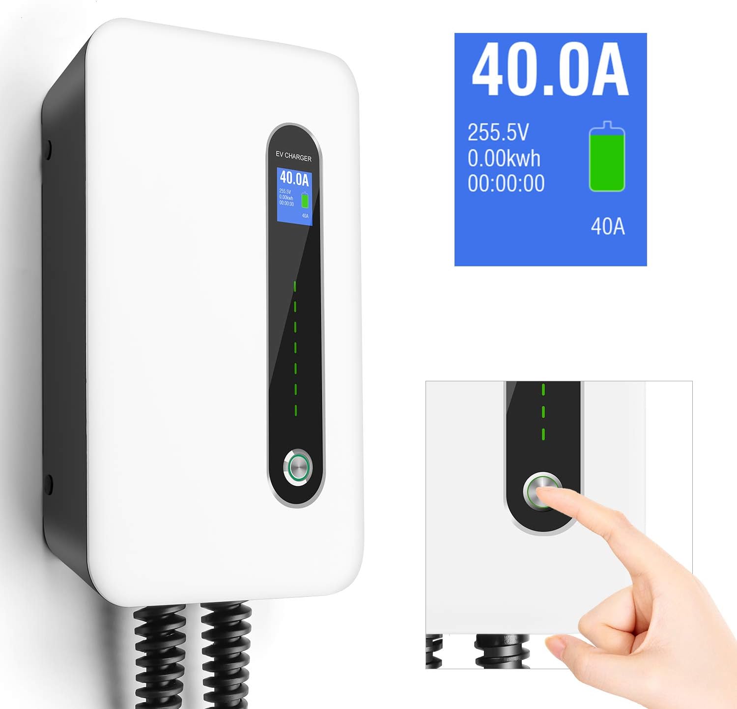40A EV Charger Level 2 Station with 20ft Charging Cable G7247