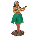 Green Hula Doll Playing Ukulele O316