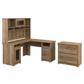 L-Shaped Desk with Hutch and Lateral File Cabinet Z15347