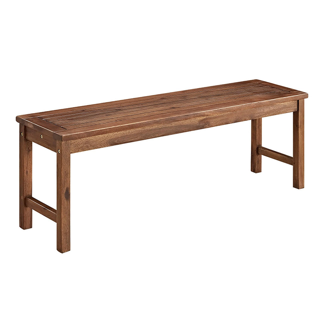 Dark Brown Acacia Wood Patio Bench E722522