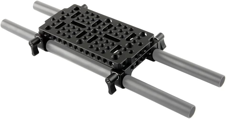 Camera Cheese Plate Base Plate Tripod Mount with 15mm Railblocks Pack of 2 M858