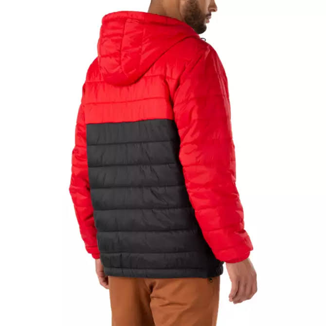 Racing Red Black Packable Puffer Jacket J343