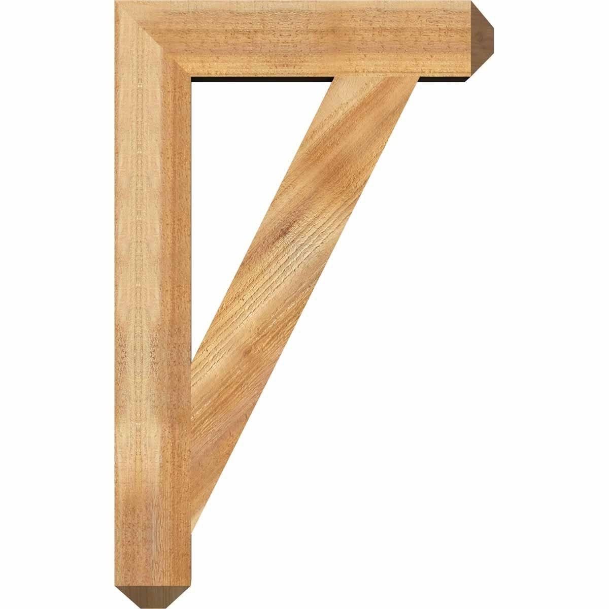Traditional Craftsman Rough Sawn Bracket, Western Red Cedar M162
