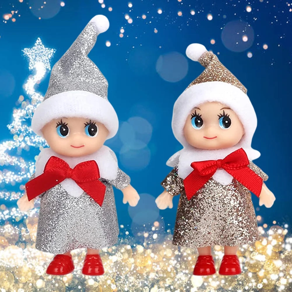 4 Pcs Christmas Elf Doll Toys D4788