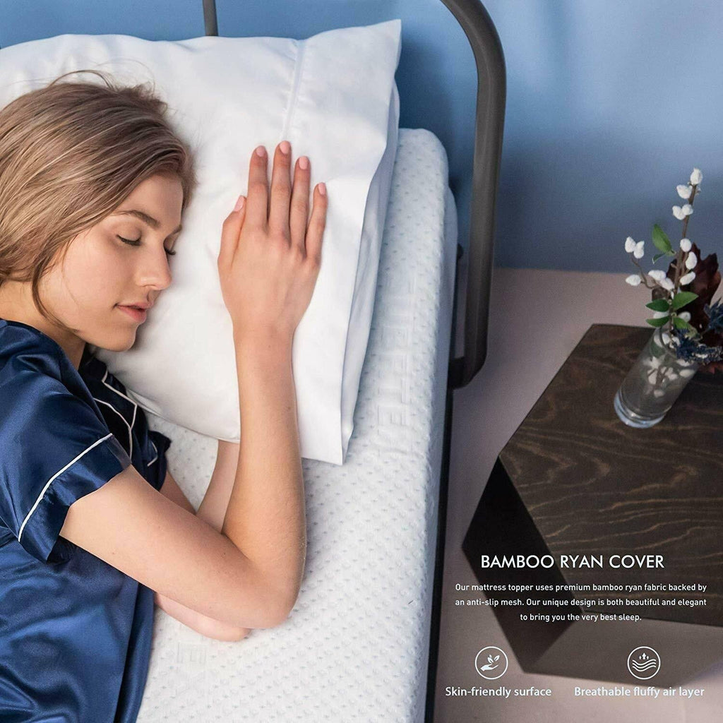 Queen Gel-Infused Memory Foam Mattress Topper with Cover V808