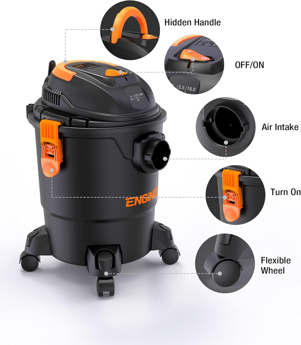 5.5 HP 5 Gallon Wet Dry Vacuum Pack of 2 U73026