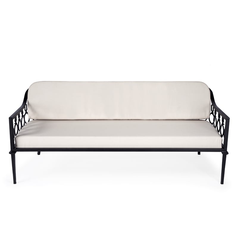 Black Outdoor Sofa and Lounge Chair 2-Piece Set B2508