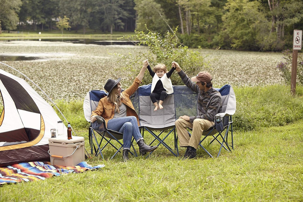 Triple Loveseat Folding Double Camp Chair X42161