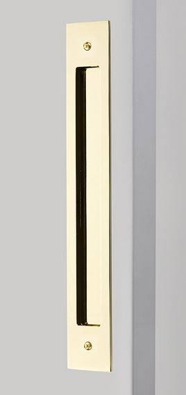 Unlacquered Brass Rectangular Flush Pull T37723