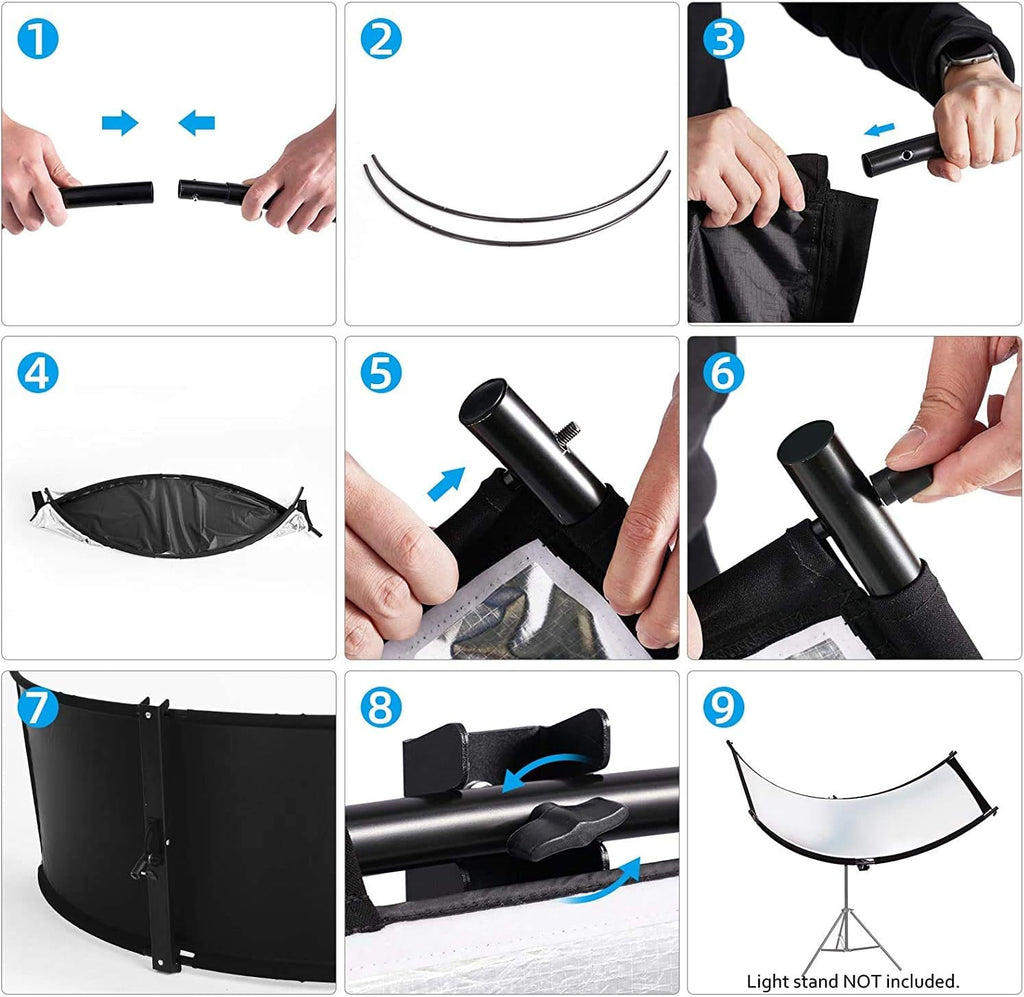 24x70 inches Photography Lighting Reflector with Carry Bag Y285716