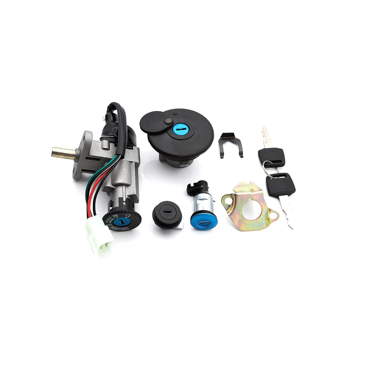 Motorcycle Ignition Switch Fuel Gas Cap Cover Seat Key Lock Set for Scooter GY6 50cc 150cc H668