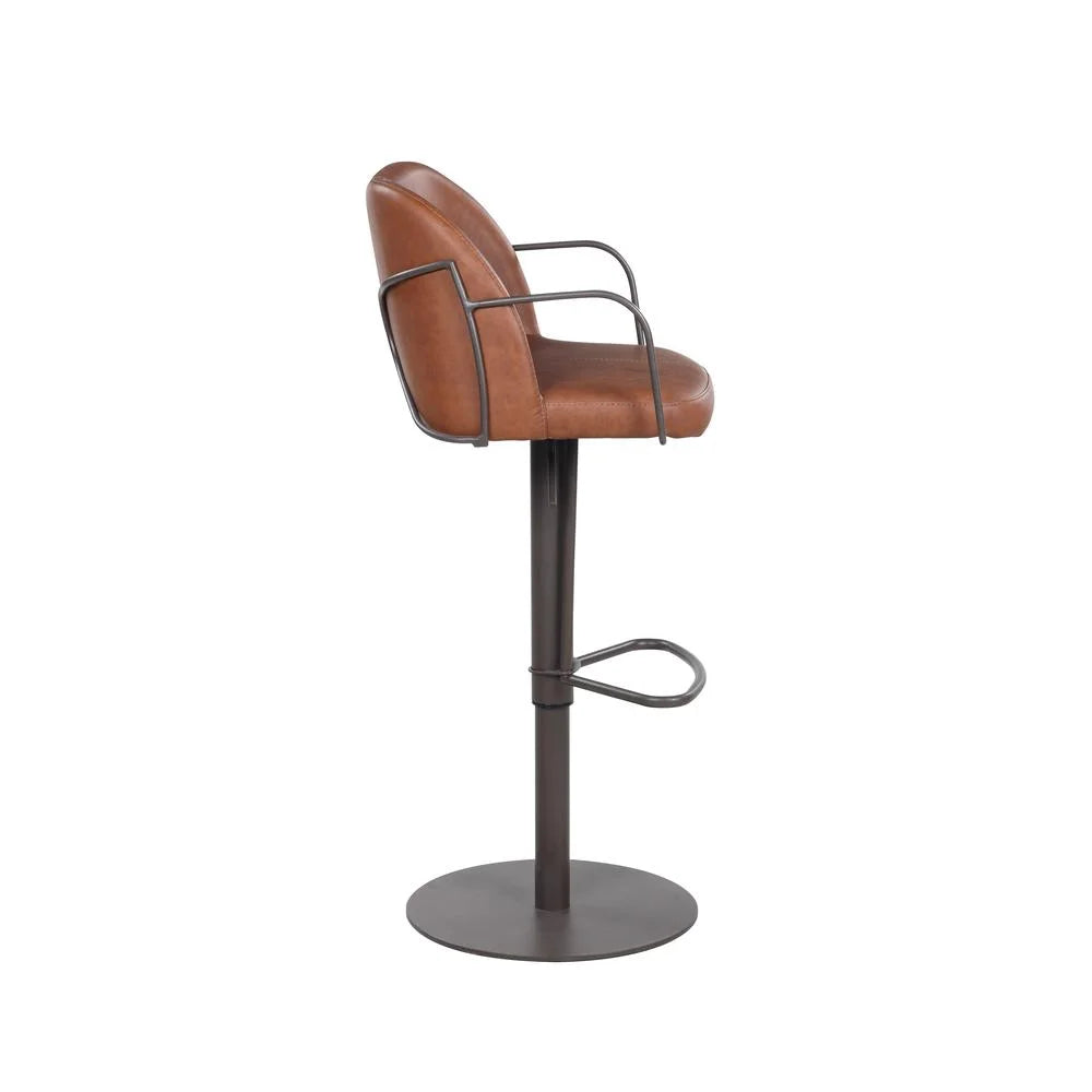 Matte Brown Finish Pneumatic-Adjustable Stool E18517