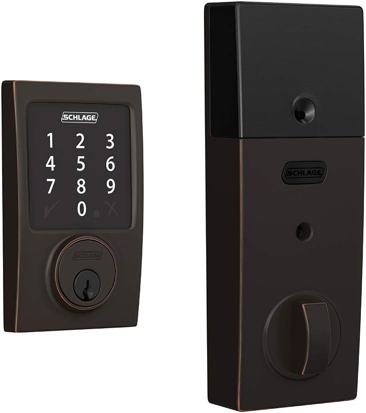 Bright Brass Smart Deadbolt With Alarm L555265
