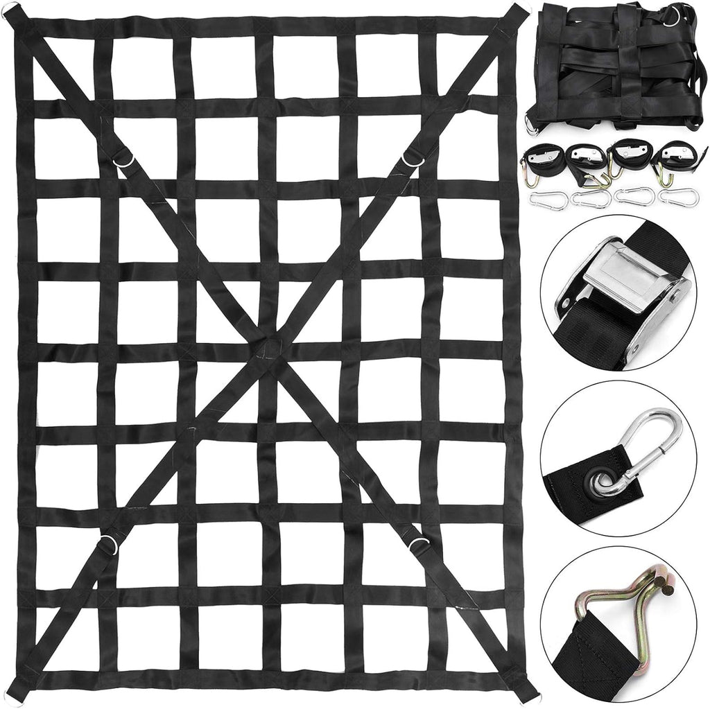 50 x 66 Cargo Net with Cam Buckles & S-Hooks, Heavy Duty Pickup Truck Cargo Net, Pack of 2 X2842