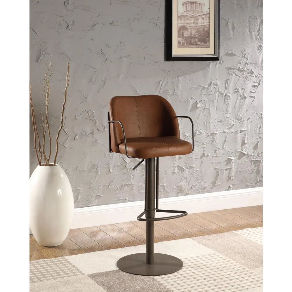 Matte Brown Finish Pneumatic-Adjustable Stool E18517