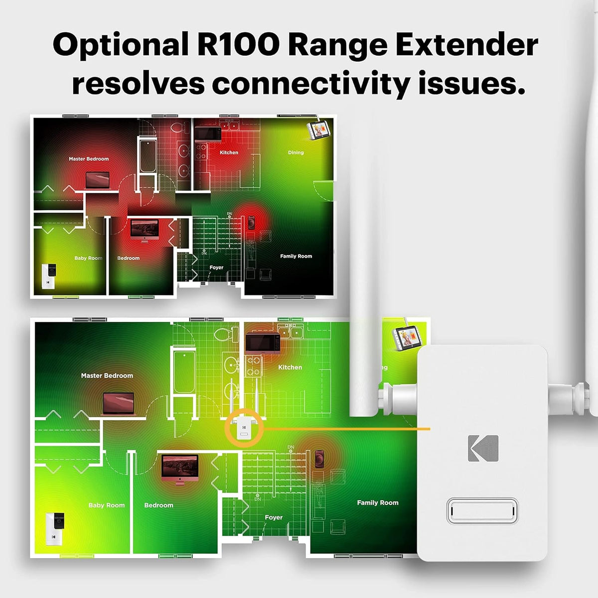 Smart Video Baby Monitor with Remote Pan-Tilt Camera and Night Vision N67661