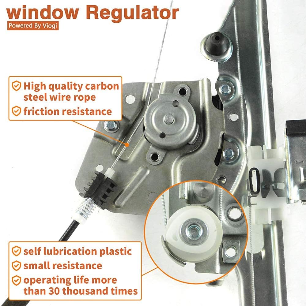 Window Regulator and Motor Assembly with Anti-pinch, Pack of 2 A3454