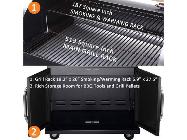 Wood Pellet BBQ Grill and Smoker I600