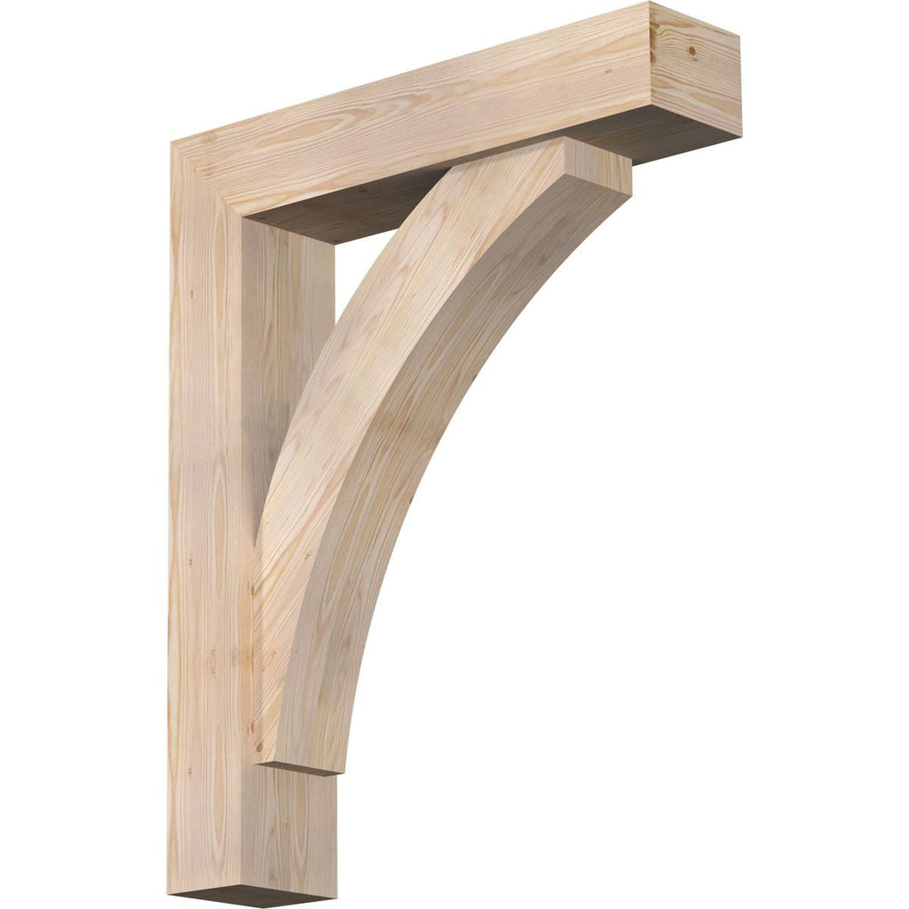 Douglas Fir Smooth Bracket with Offset Brace Q882