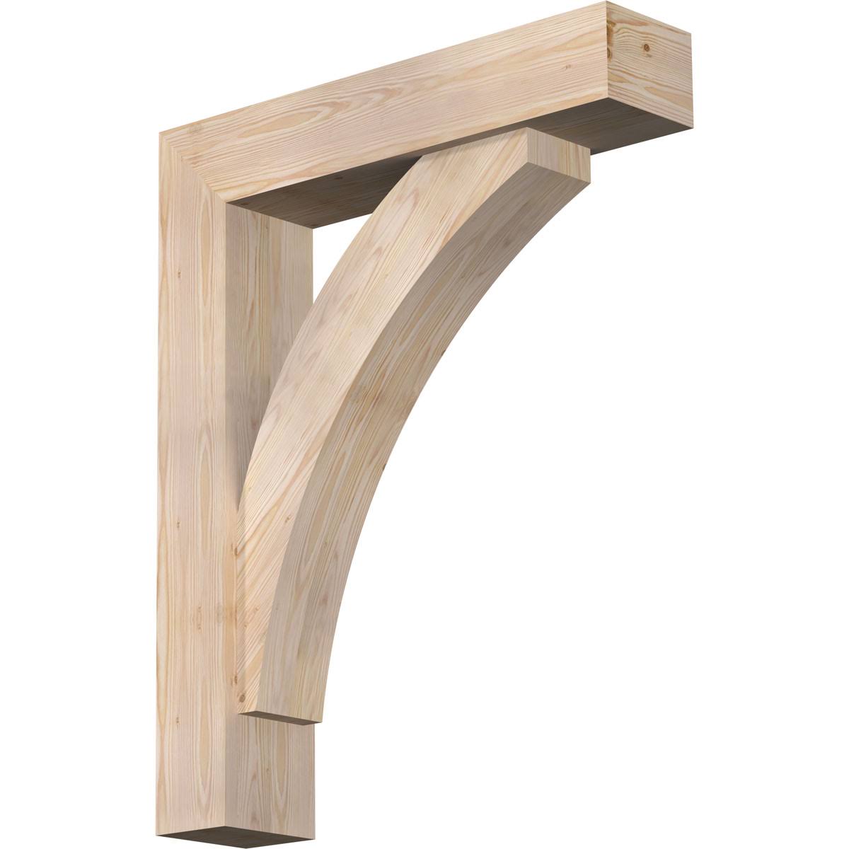 Douglas Fir Smooth Bracket with Offset Brace Q882