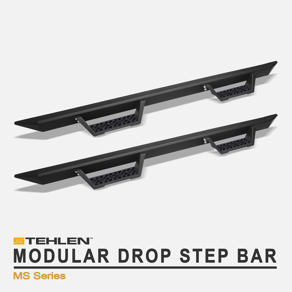 Matte Black Nerf Bars Running Boards for Ford F150 SuperCrew Cab S18969