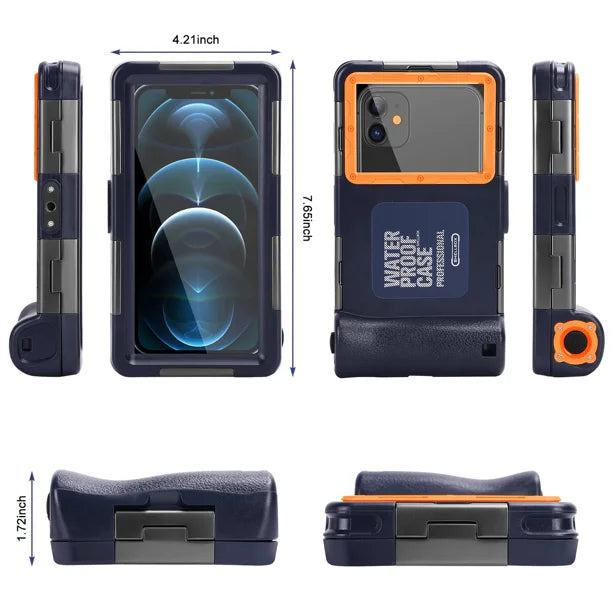 Waterproof Protective Case for Phones Up to 6.9 Inch with Lanyard K2067