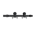 Matte Black Sliding Barn Door Track and Fitting Set Q142